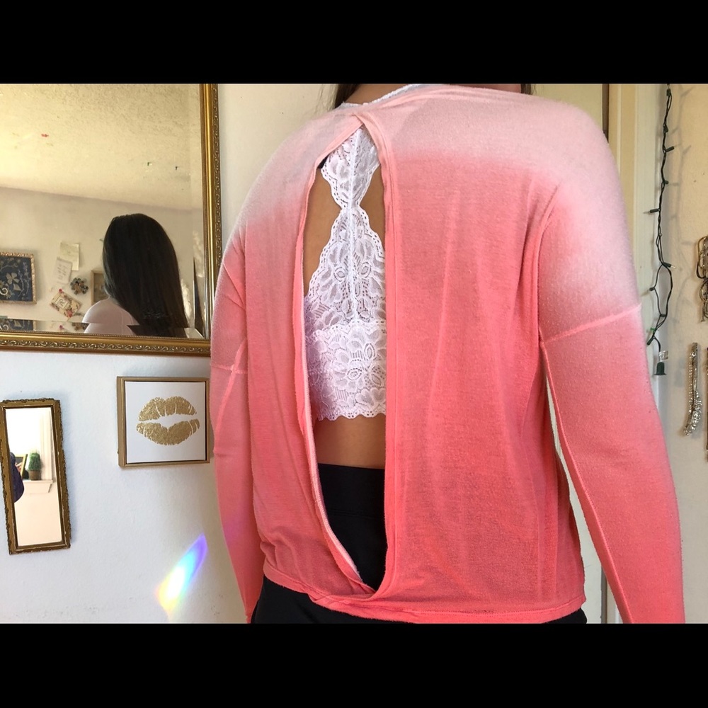 Pink long sleeve top